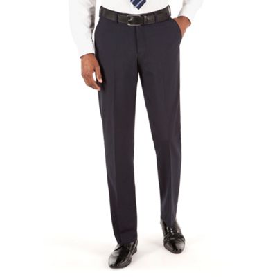 Thomas Nash Navy plain weave tailored fit suit trouser
